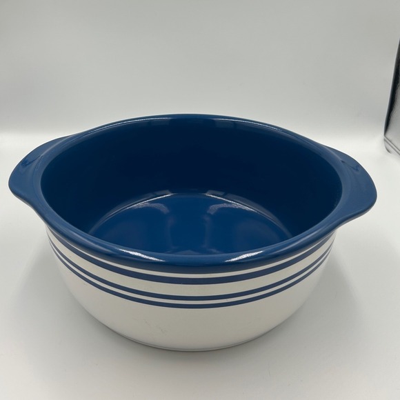 Corelle Coordinates Other - Corelle Coordinates Navy Blue White Striped Stoneware 2.5 Qt Mixing bowl